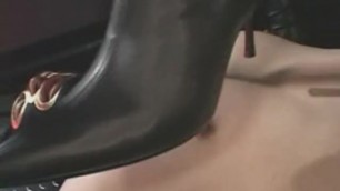 Footjob with Long Boots