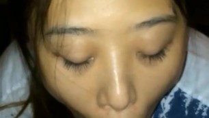 Asian Amateur Blowjob Hot Chinese Babe Worships Big Cock