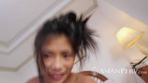 Kinky Thai girl having sweet sex in a hotel room