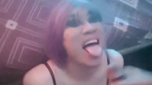 Asian Satanic Sissy - First Time BBC Fuck and Cum On Face