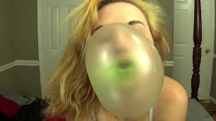 Blonde Bitch Blowing Hubba Bubba Bubble Gum