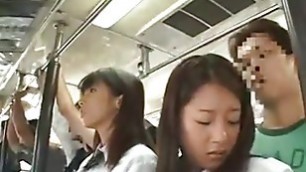 Asian  abused on bus
